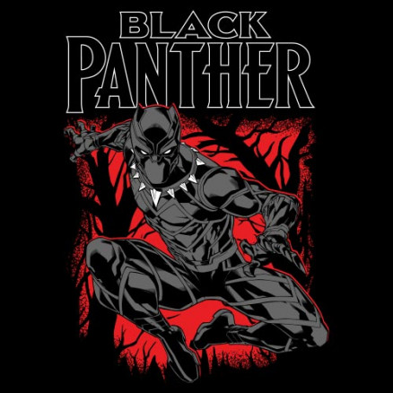 Black Panther: Urban Logo| Marvel Official Oversized T-shirt | Redwolf
